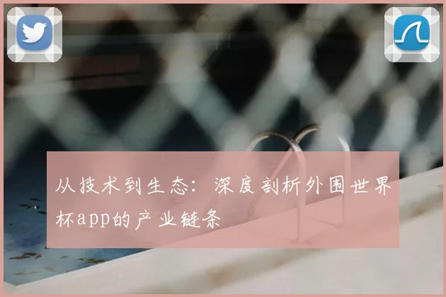 从技术到生态：深度剖析外围世界杯app的产业链条