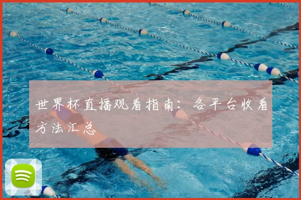 世界杯直播观看指南：各平台收看方法汇总
